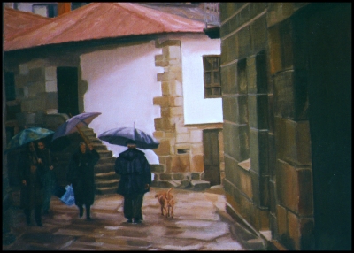 Calle mojada