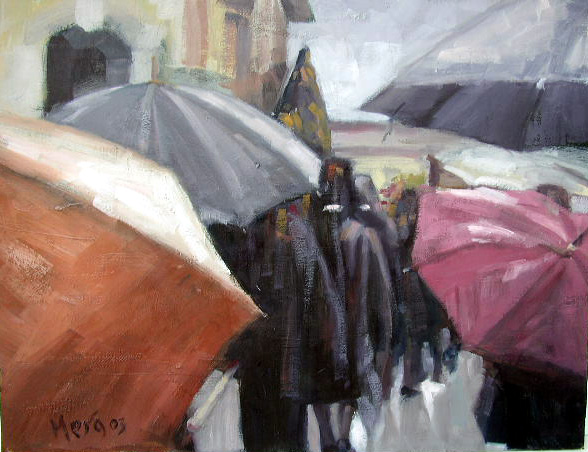 Paraguas en Semana Santa